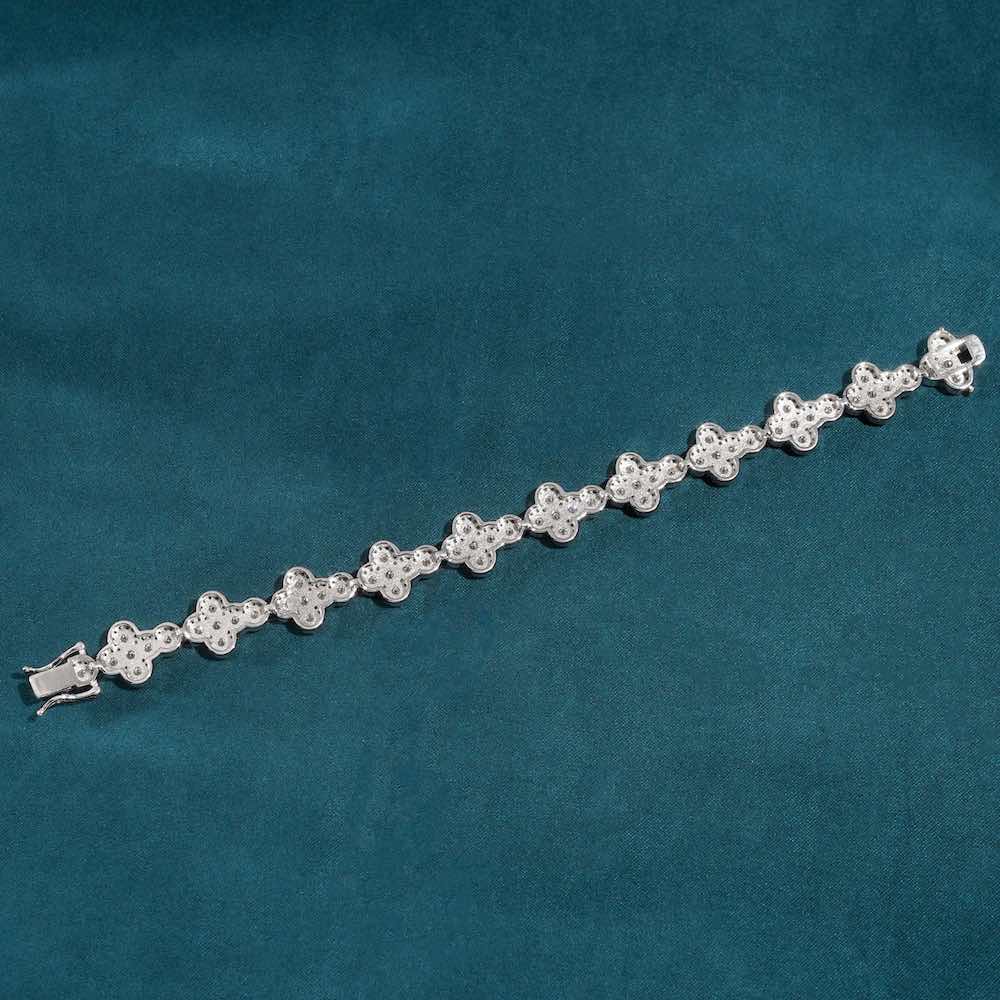 Sideways Cross Tennis Bracelet VVS1 Moissanite GRA Certified