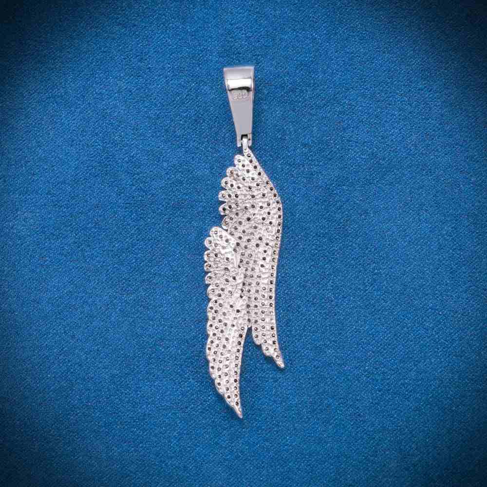 Feather Pendant VVS1 Moissanite GRA Certified
