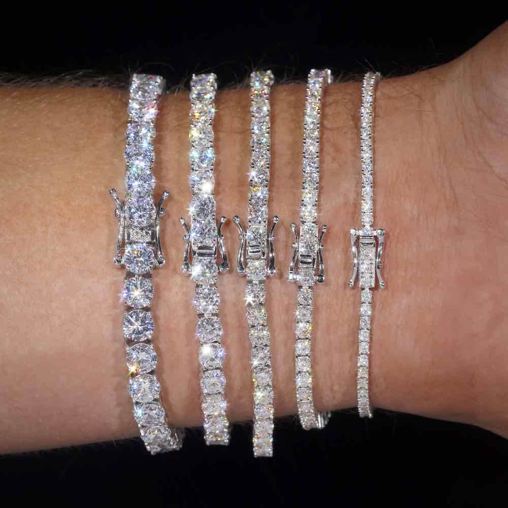 Tennis Bracelet VVS1 Moissanite GRA Certified