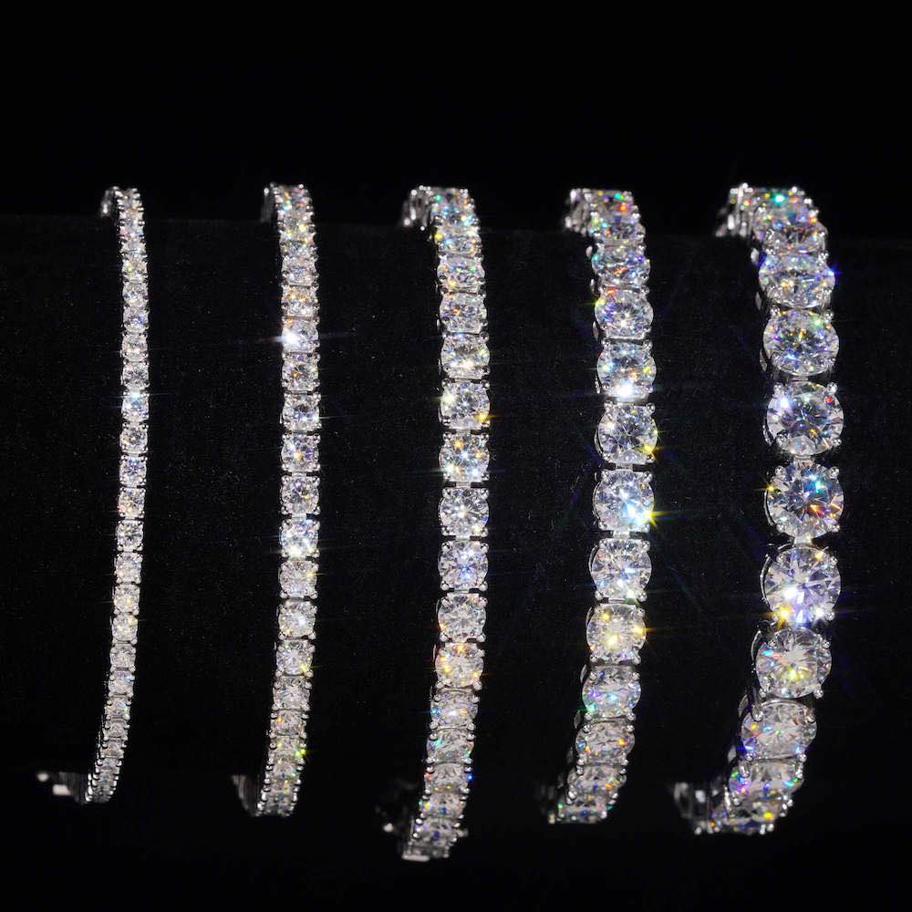 Tennis Bracelet VVS1 Moissanite GRA Certified