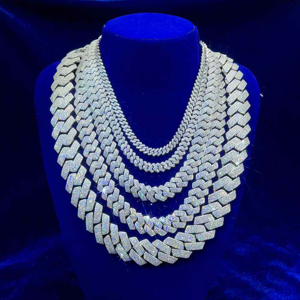 Cuban Link Chain VVS1 Moissanite GRA Certified