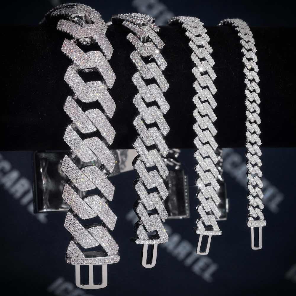 Cuban Link Bracelet VVS1 Moissanite GRA Certified