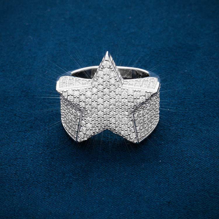 Star Ring VVS1 Moissanite GRA Certified