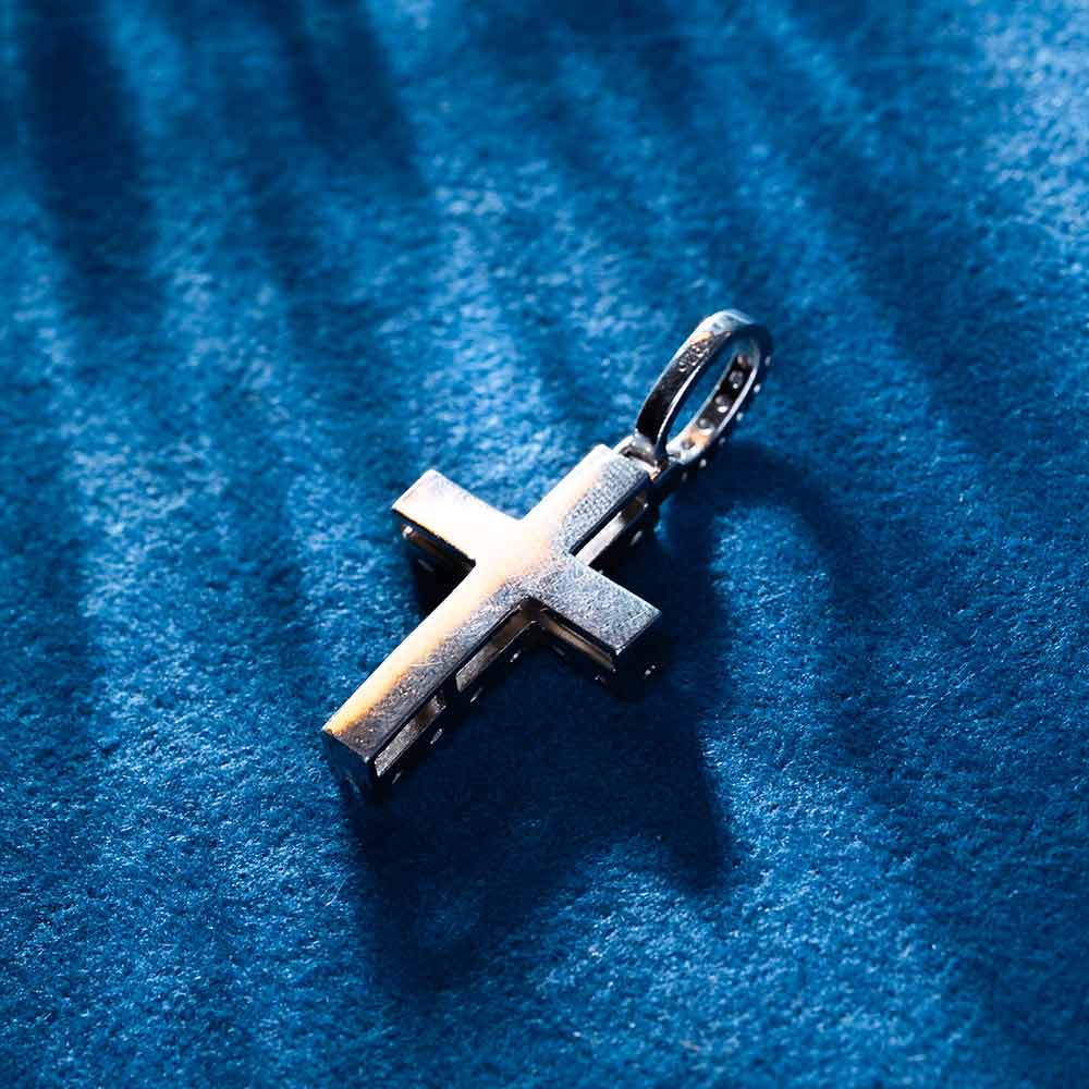 Micro Cross Pendant VVS1 Moissanite GRA Certified