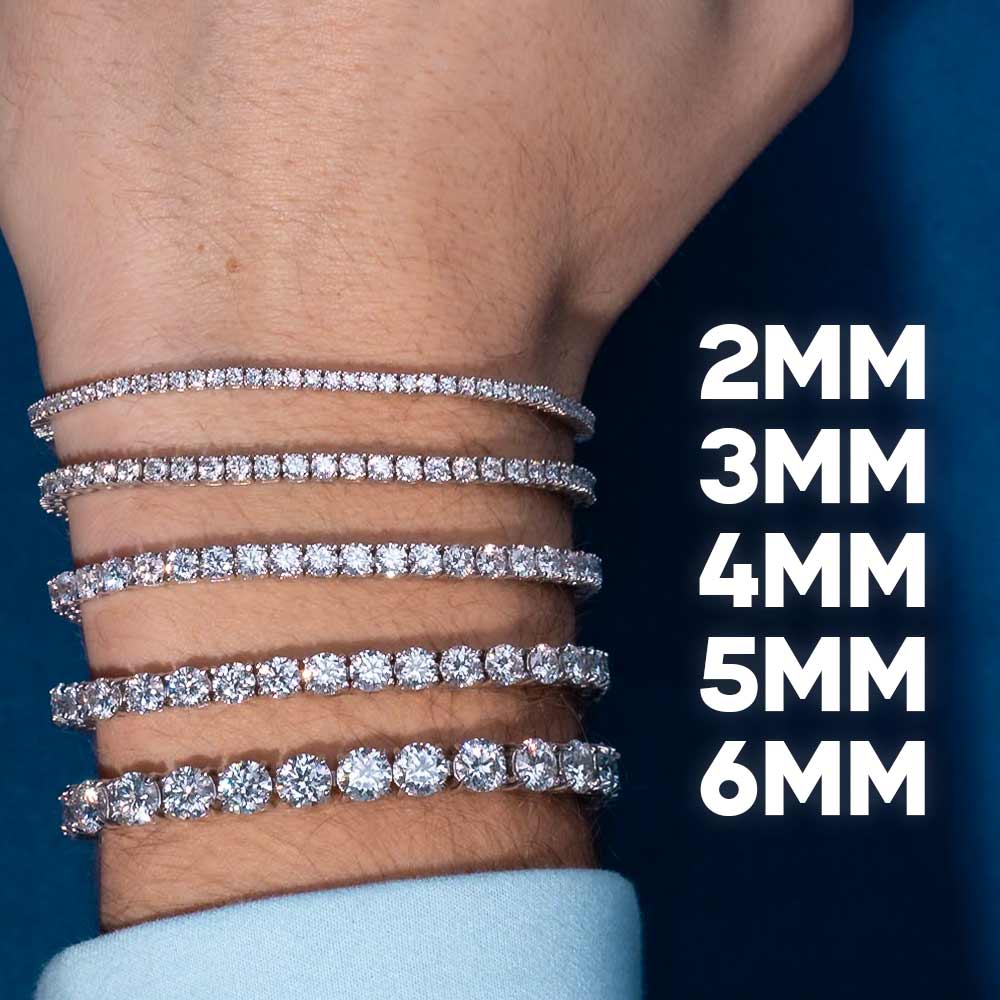 Tennis Bracelet VVS1 Moissanite GRA Certified