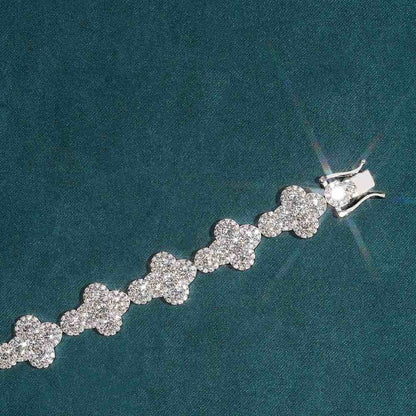 Sideways Cross Tennis Bracelet VVS1 Moissanite GRA Certified