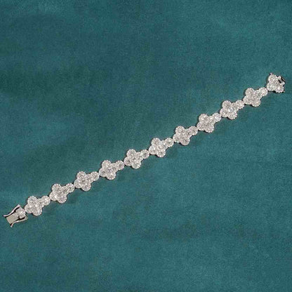 Sideways Cross Tennis Bracelet VVS1 Moissanite GRA Certified