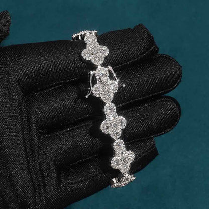 Sideways Cross Tennis Bracelet VVS1 Moissanite GRA Certified