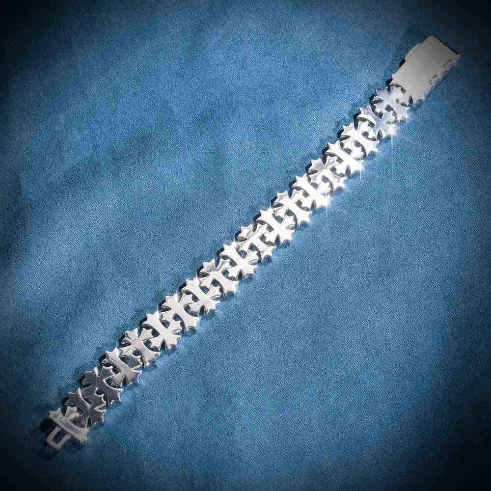 Cross Link Bracelet VVS1 Moissanite GRA Certified