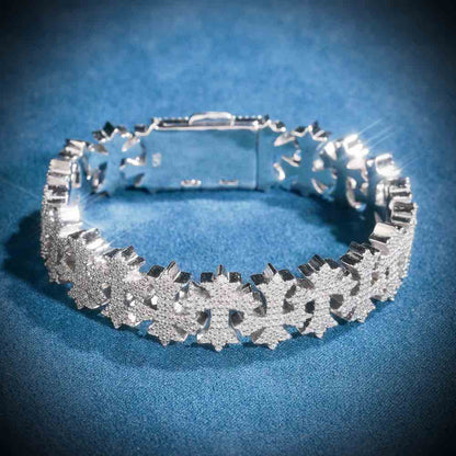 Cross Link Bracelet VVS1 Moissanite GRA Certified