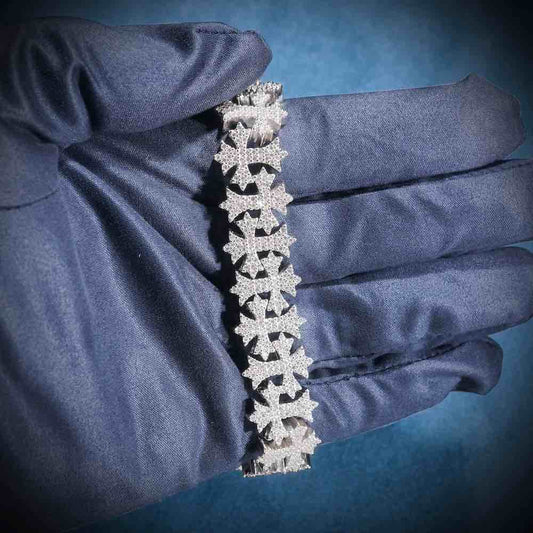 Cross Link Bracelet VVS1 Moissanite GRA Certified