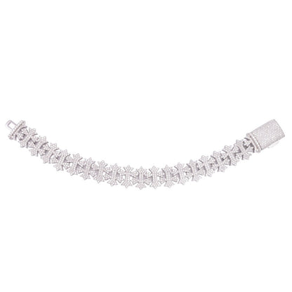 Cross Link Bracelet VVS1 Moissanite GRA Certified