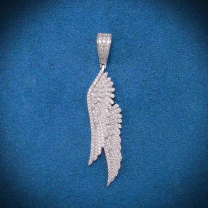 Feather Pendant VVS1 Moissanite GRA Certified