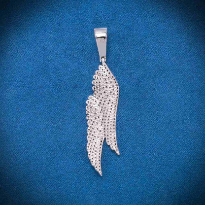 Feather Pendant VVS1 Moissanite GRA Certified