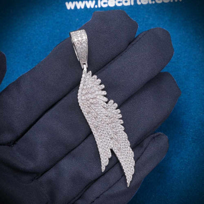 Feather Pendant VVS1 Moissanite GRA Certified