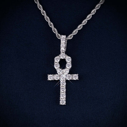 Ankh Pendant VVS1 Moissanite GRA Certified