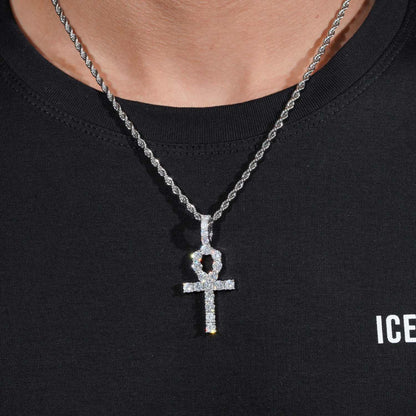 Ankh Pendant VVS1 Moissanite GRA Certified