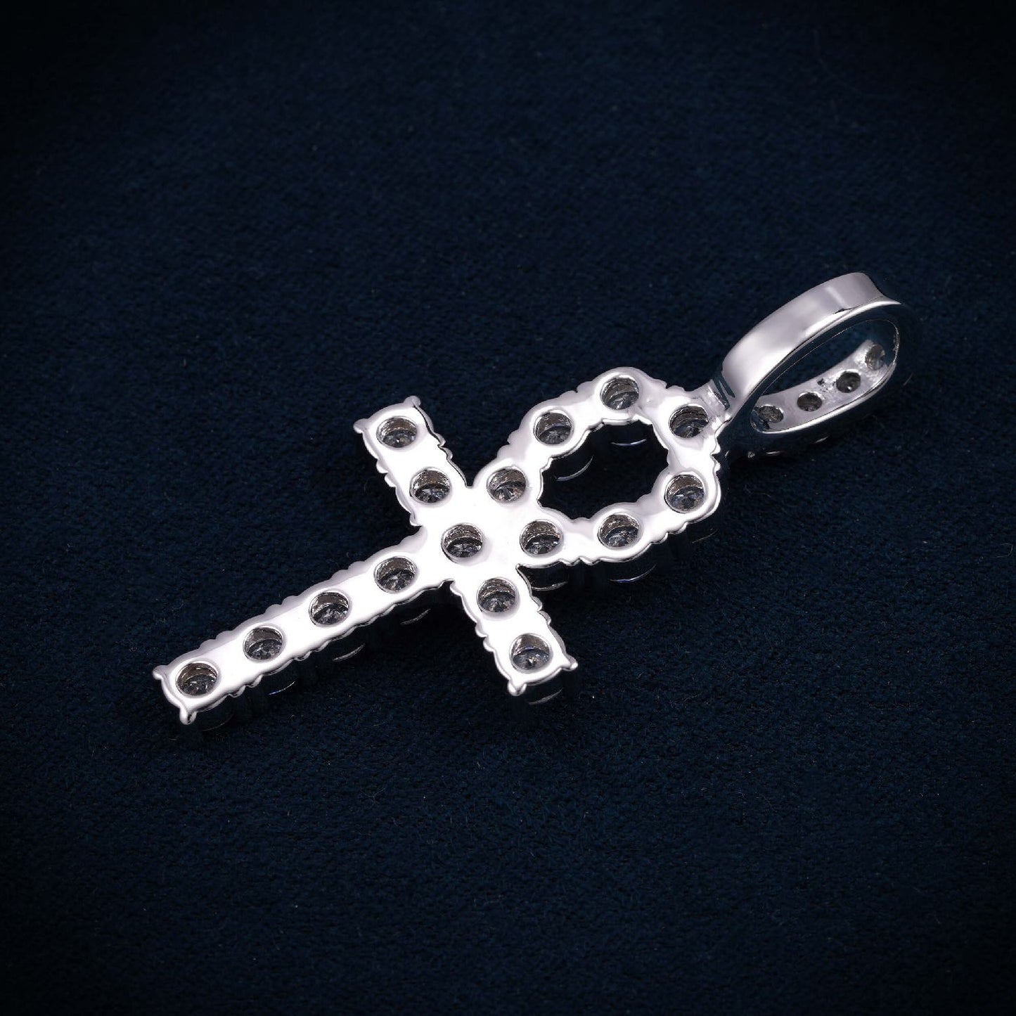 Ankh Pendant VVS1 Moissanite GRA Certified