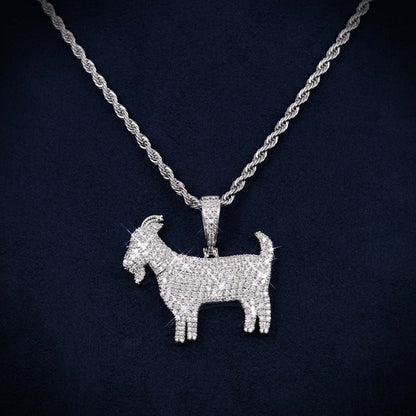 Goat Pendant VVS1 Moissanite GRA Certified