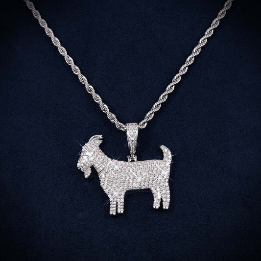 Goat Pendant VVS1 Moissanite GRA Certified