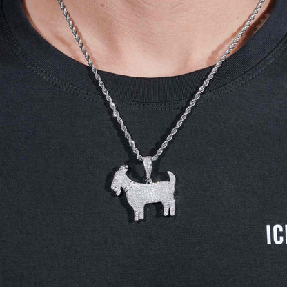 Goat Pendant VVS1 Moissanite GRA Certified