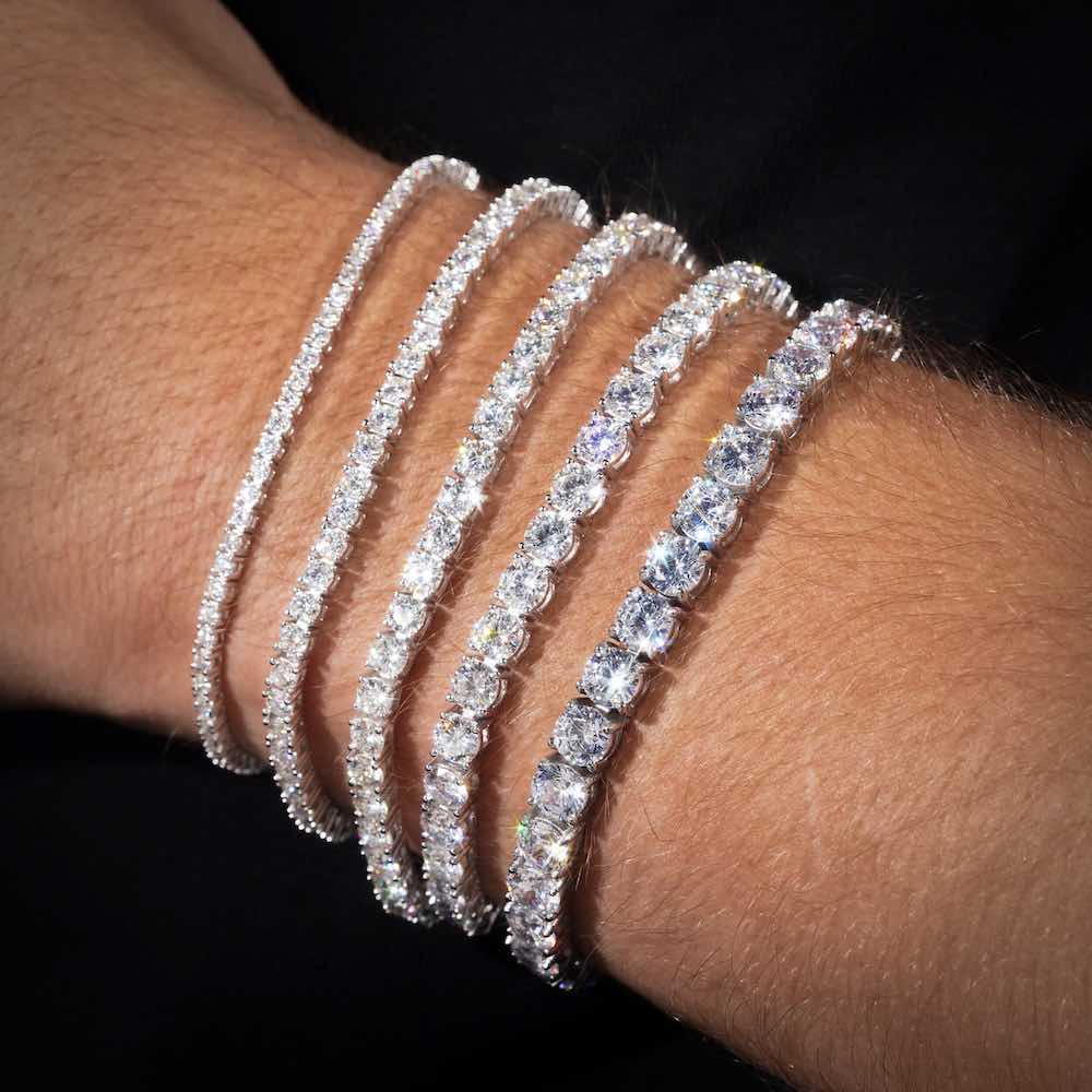 Tennis Bracelet VVS1 Moissanite GRA Certified