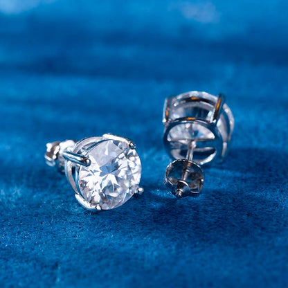 Classic Stud Earrings VVS1 Moissanite GRA Certified