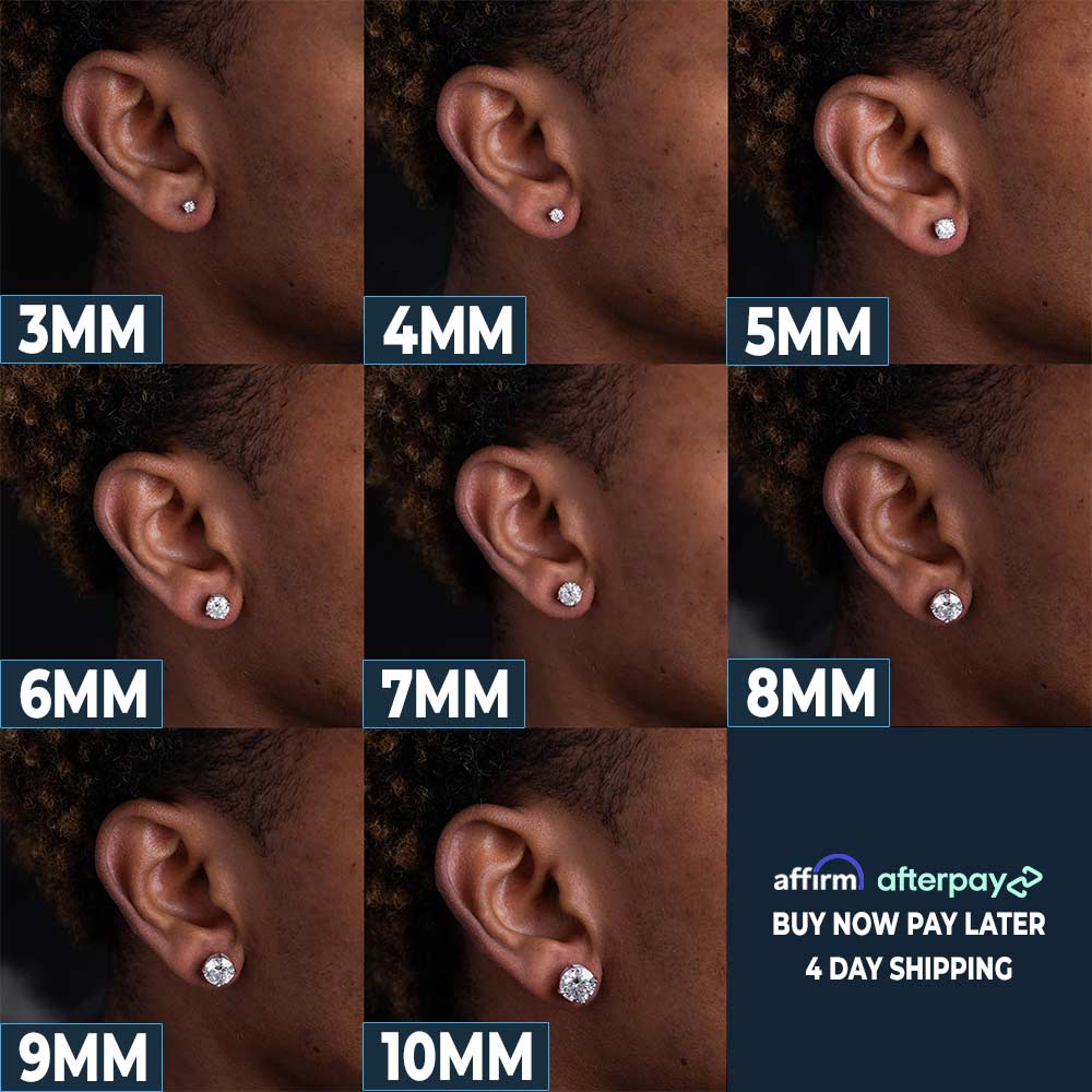 Classic Stud Earrings VVS1 Moissanite GRA Certified