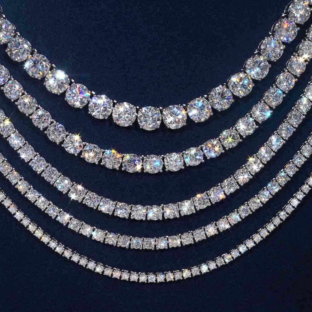 Tennis Chain VVS1 Moissanite GRA Certified