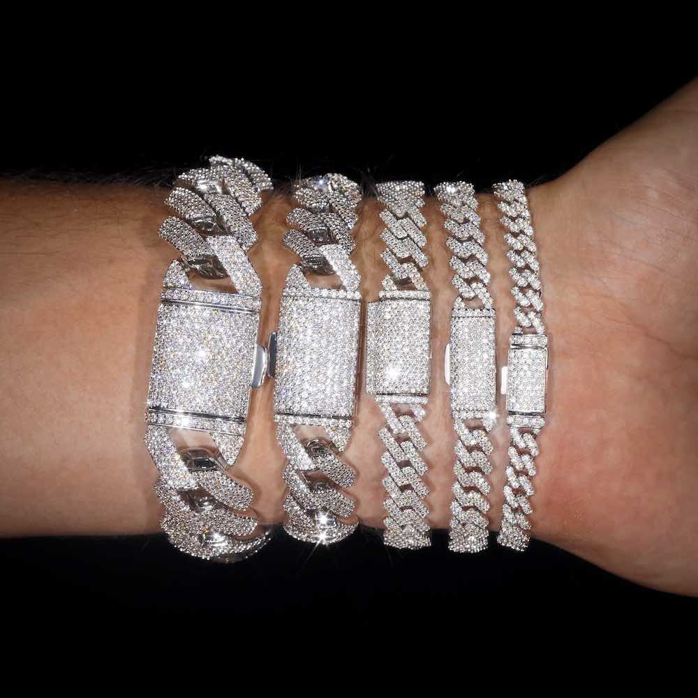 Cuban Link Bracelet VVS1 Moissanite GRA Certified