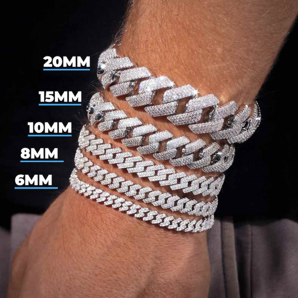 Cuban Link Bracelet VVS1 Moissanite GRA Certified