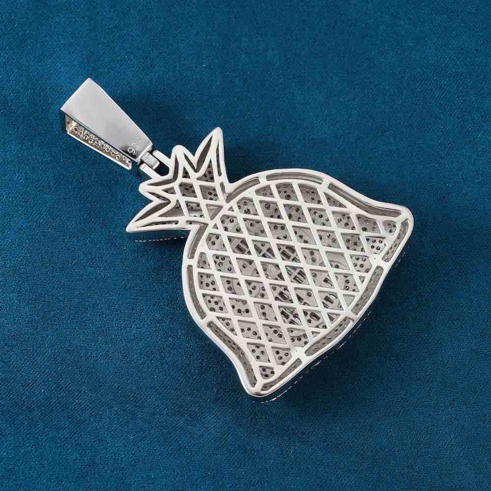 Money Bag Pendant VVS1 Moissanite GRA Certified