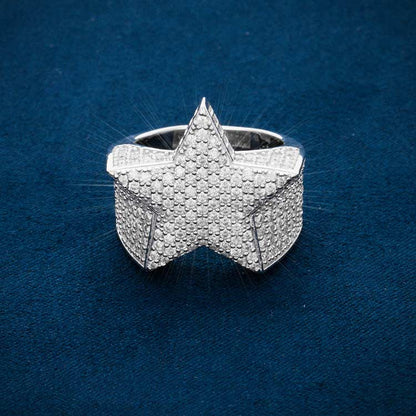 Star Ring VVS1 Moissanite GRA Certified