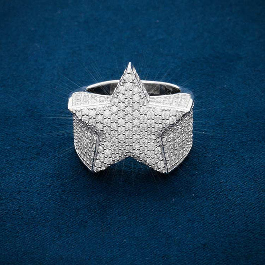 Star Ring VVS1 Moissanite GRA Certified