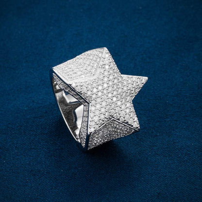 Star Ring VVS1 Moissanite GRA Certified