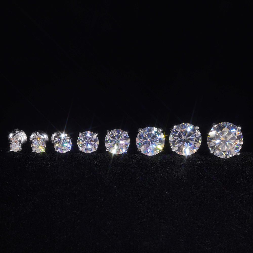 Classic Stud Earrings VVS1 Moissanite GRA Certified