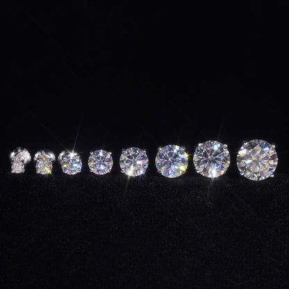 Classic Stud Earrings VVS1 Moissanite GRA Certified