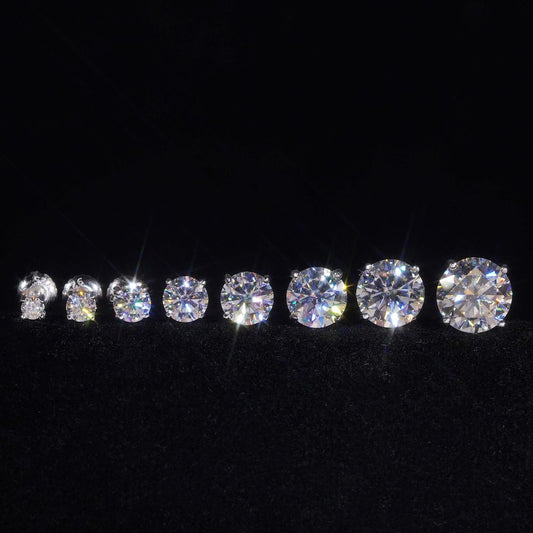 Classic Stud Earrings VVS1 Moissanite GRA Certified