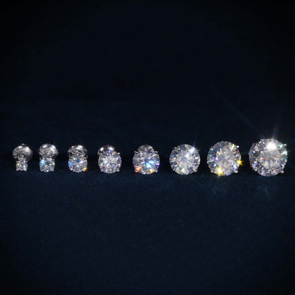 Classic Stud Earrings VVS1 Moissanite GRA Certified