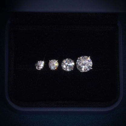 Classic Stud Earrings VVS1 Moissanite GRA Certified