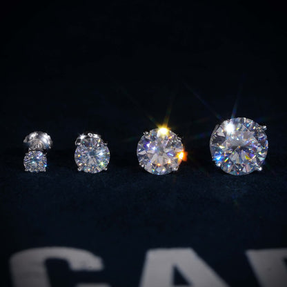 Classic Stud Earrings VVS1 Moissanite GRA Certified