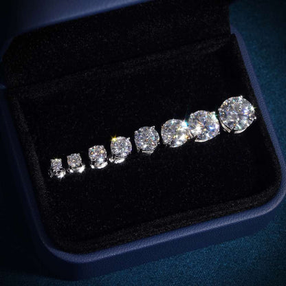 Classic Stud Earrings VVS1 Moissanite GRA Certified