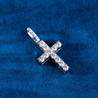 Micro Cross Pendant VVS1 Moissanite GRA Certified