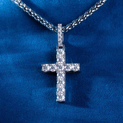 Micro Cross Pendant VVS1 Moissanite GRA Certified