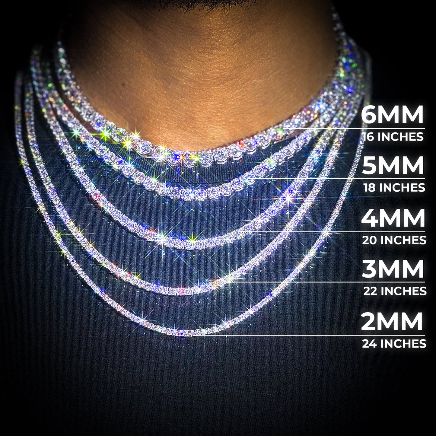 Tennis Chain VVS1 Moissanite GRA Certified