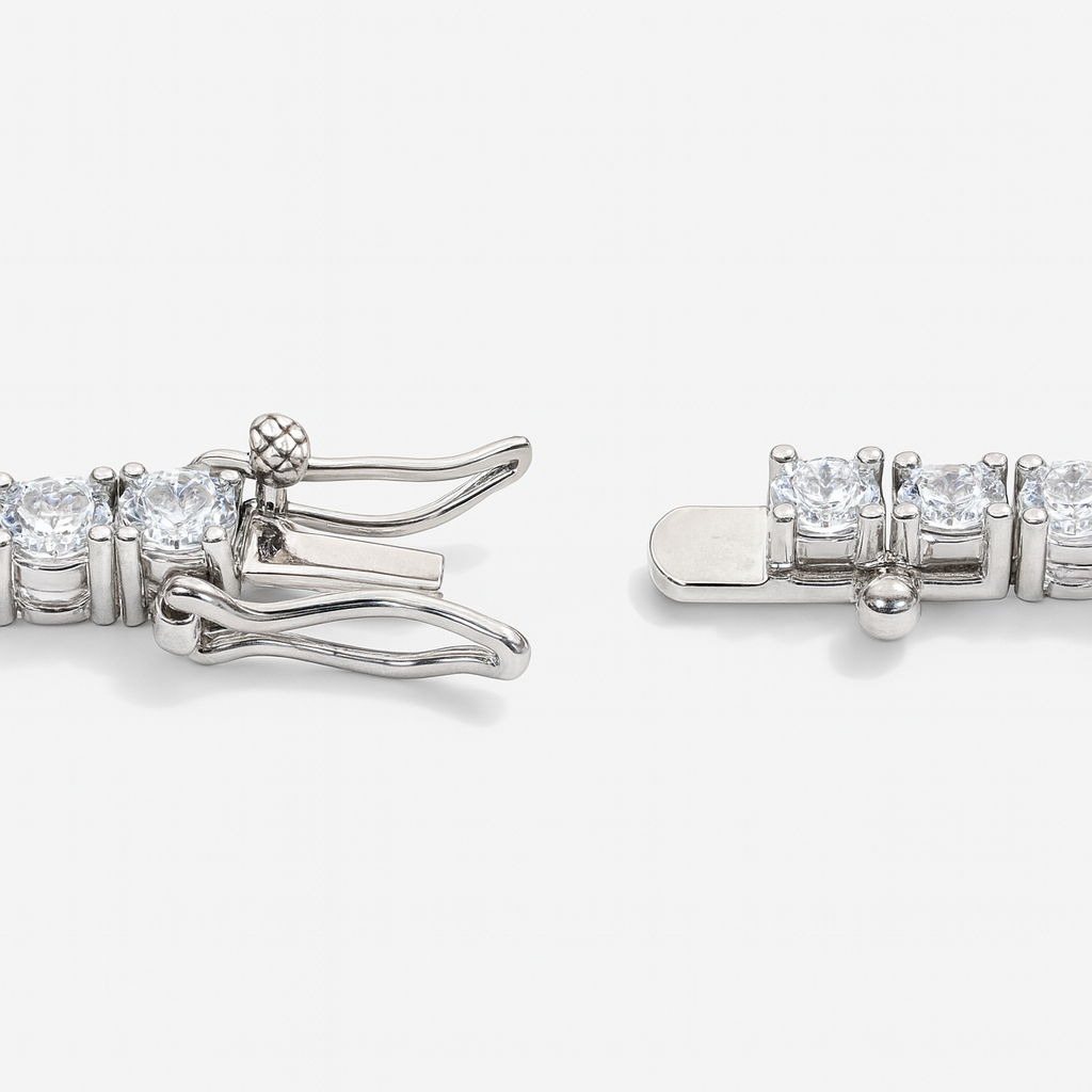 Moissanite Tennis Bracelet - Width 2mm–5mm - 925 Silver or 14K Gold Plated Over 925 Silver