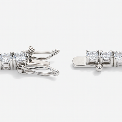 Moissanite Tennis Bracelet - Width 2mm–5mm - 925 Silver or 14K Gold Plated Over 925 Silver