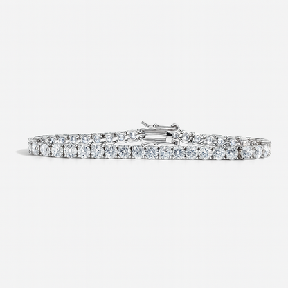 Moissanite Tennis Bracelet - Width 2mm–5mm - 925 Silver or 14K Gold Plated Over 925 Silver