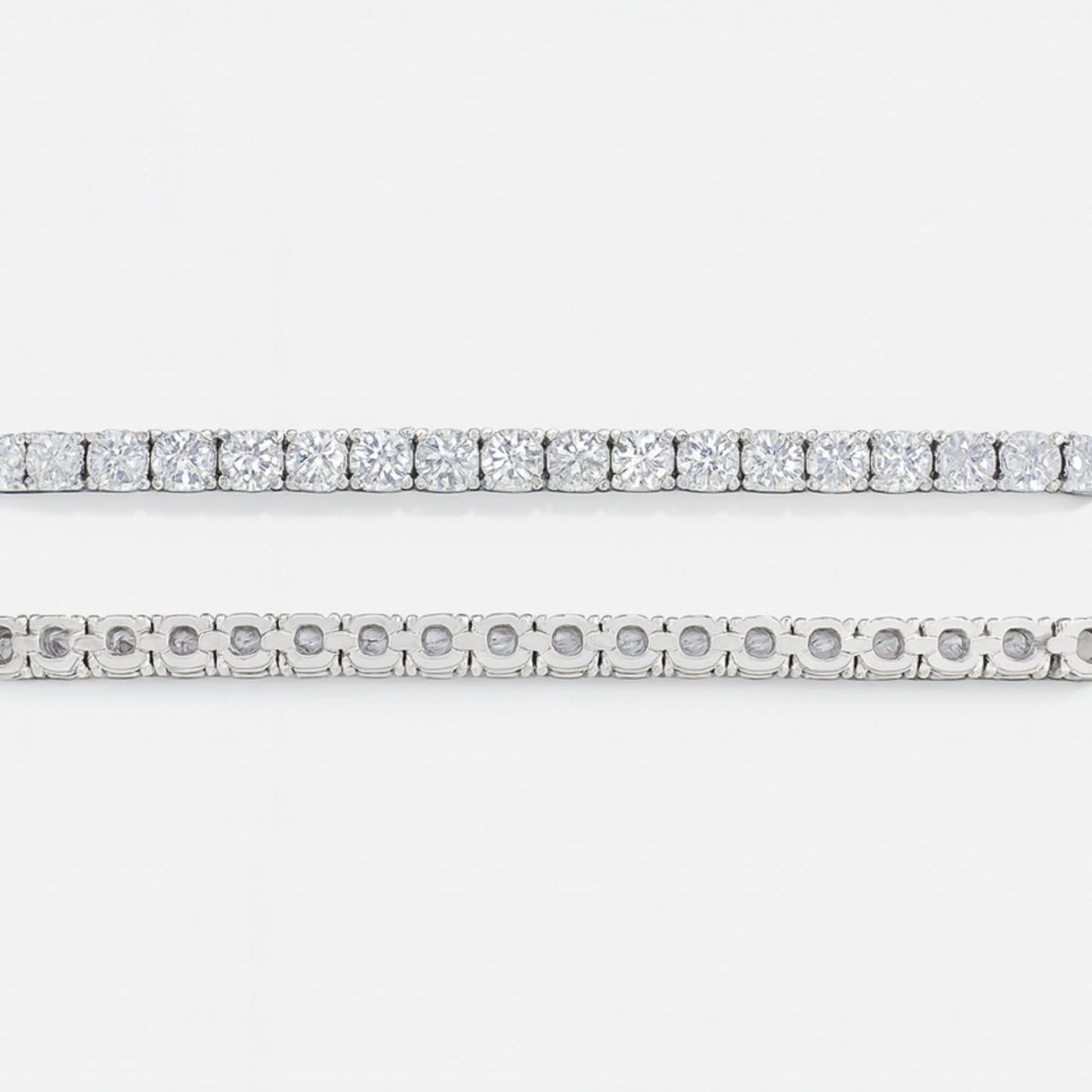 Moissanite Tennis Chain Unisex - Width 2mm-6.5mm - 925 Silver or 14K Gold Plated Over 925 Silver
