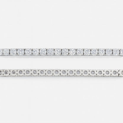 Moissanite Tennis Chain Unisex - Width 2mm-6.5mm - 925 Silver or 14K Gold Plated Over 925 Silver
